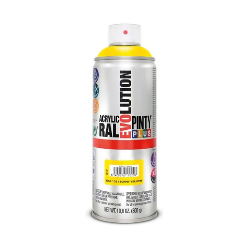 [S7902581] Spray paint Pintyplus Evolution RAL 1021 400 ml Sunny Yellow