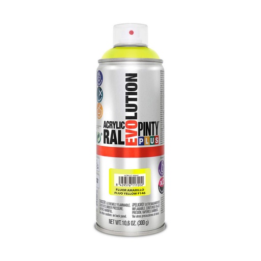 [S7910553] Spray paint Pintyplus Evolution F146 400 ml Fluorescent Yellow