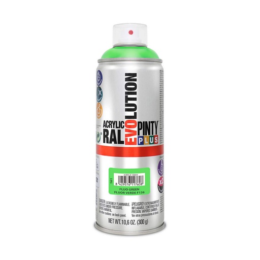 [S7910554] Spray paint Pintyplus Evolution F136 400 ml Fluorescent Green