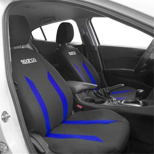 [S37113497] Car Seat Covers Sparco Sabbia Black/Blue
