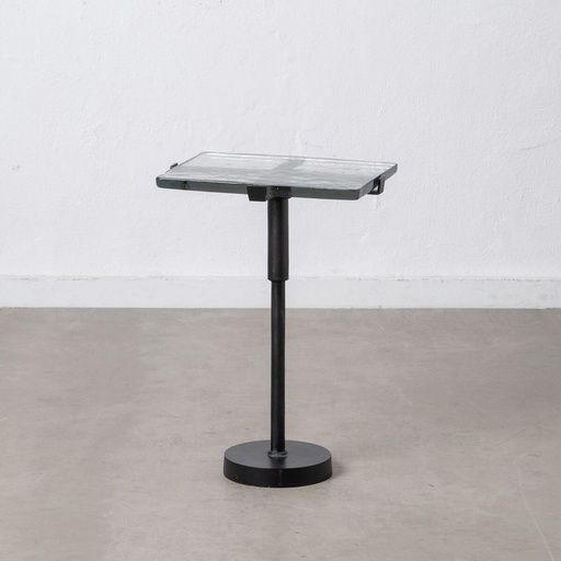 [S8802558] Side table 41 x 32 x 59 cm Crystal Black Metal