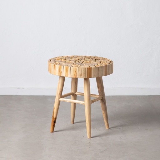[S8801001] Side table Natural Teak 50 x 50 x 55 cm