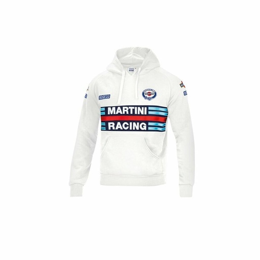 [S3721340] Hoodie Sparco Martini Racing Cotton White XXL