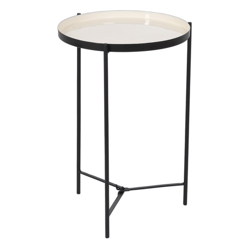 [S8802542] Side table 40,5 x 40,5 x 60,5 cm Black Cream Iron