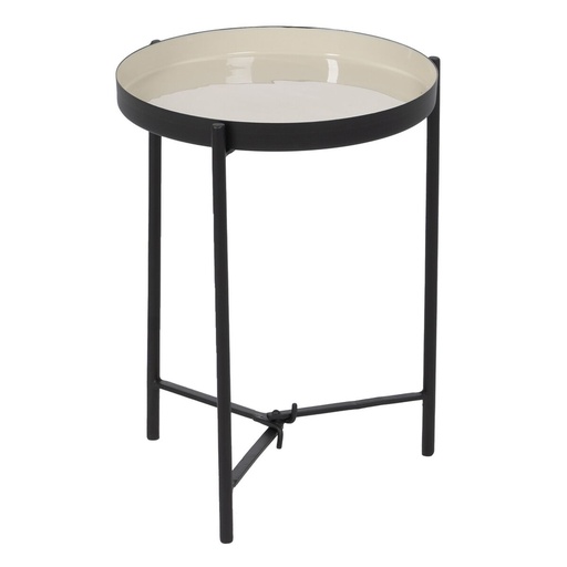 [S8802540] Side table 30 x 30 x 40,5 cm Black Taupe Iron