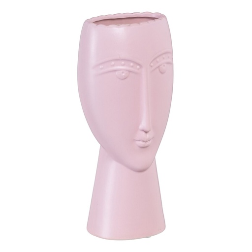 [S8801398] Planter 15 x 8,5 x 19 cm Face Ceramic Light mauve