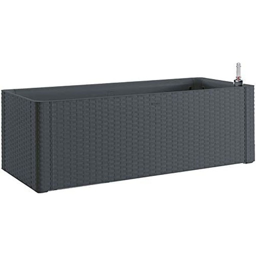 [S7106007] Self-watering planter Stefanplast Natural Delux Rectangular Anthracite 100 x 43 x 33 cm