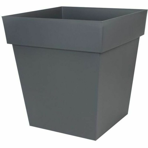 [S7149129] Planter EDA Tuscany Grey Dark grey Squared Ø 50 cm