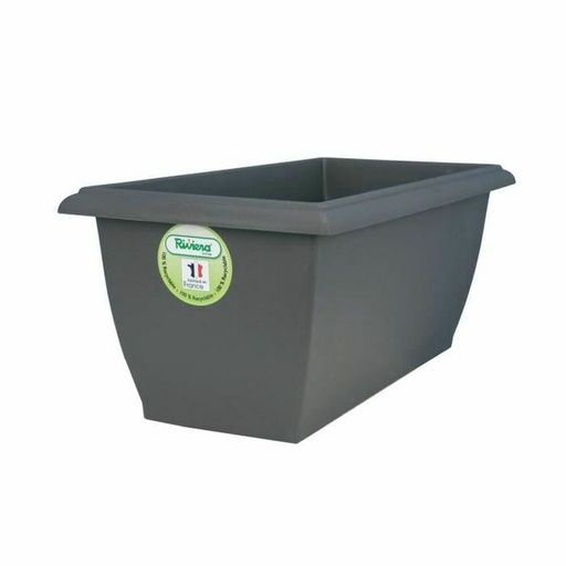 [S7152086] Planter Riviera Evolution 80 x 40 x 32 cm Grey Plastic