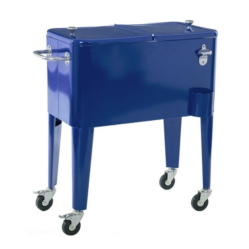 [S8700317] Portable Fridge Fresh Cobalt blue Metal 74 x 43 x 80 cm