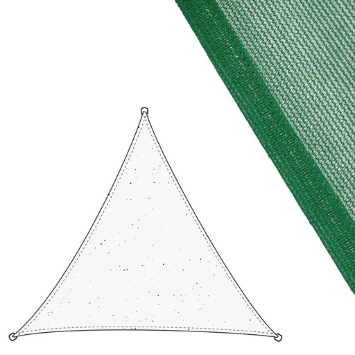 [S8700157] Shade Sail Vela sombreo Green 3 x 3 m 300 x 300 x 0,5 cm Awning