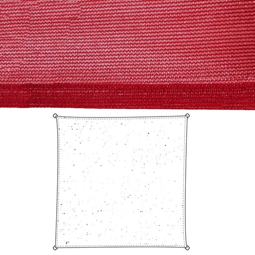 [S8700132] Shade Sail Vela sombreo Cherry 500 x 500 x 0,5 cm Awning