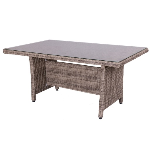 [S8700077] Dining Table Patsy 160 x 100 x 75 cm Crystal Rattan