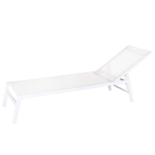 [S8700064] Sun-lounger Thais White 199 x 61 x 30 cm
