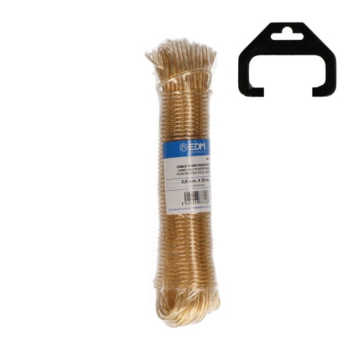 [S7903535] Skein of cable EDM 87810 Gold Golden Steel 3,8 mm x 25 m