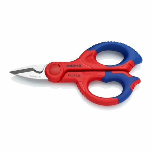 [S7913420] Electrician Scissors Knipex 9505155sb 130 x 32 x 155 mm Fibreglass Stainless steel