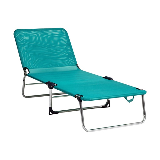 [S2426806] Beach sunbed Alco Green Multi-position 141 x 68 x 86 cm