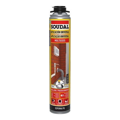 [S7907535] Foam Soudal Classic 115798 Polyurethane Gun Beige 750 ml