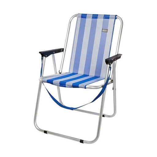 [S2428744] Beach Chair Aktive White Navy Blue 44 x 45 x 76 cm Sailor