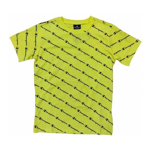 [S6430772] Child's Short Sleeve T-Shirt Champion Multilogo Yellow