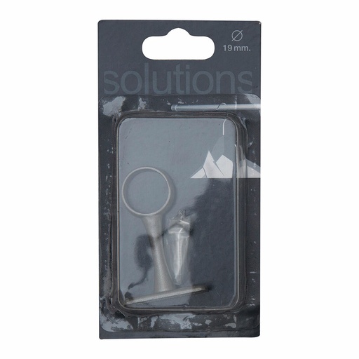 [S7910863] Wardrobe rod support Stor Planet Grey Satin finish Ø 1,9 cm Central