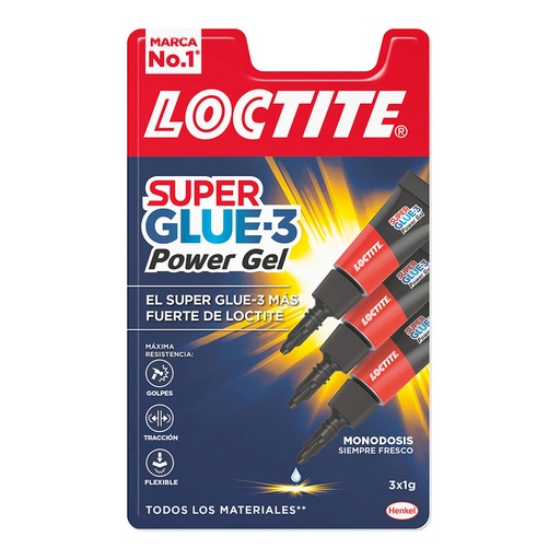 [S7903257] Instant Adhesive Loctite Super Glue-3 Power Gel Mini Trio 3 Units (1 g)