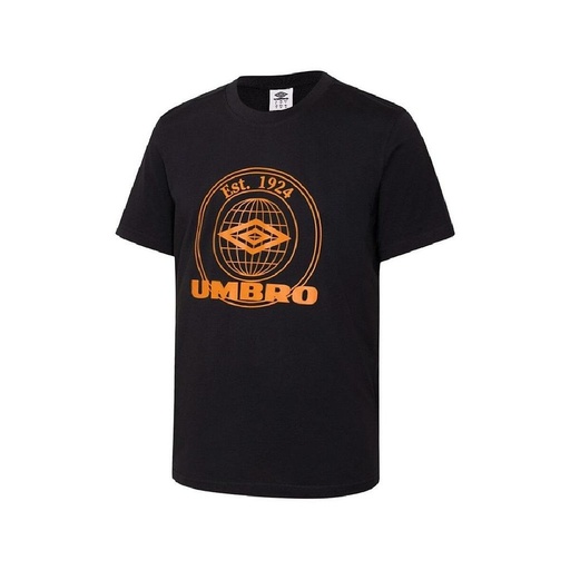[S2024564] Men’s Short Sleeve T-Shirt Umbro COLLEGIATE 66119U Black