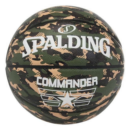 [S6488657] Basketball Ball Spalding Commander Camo Green Olive 7 Synthetic (Size 7)