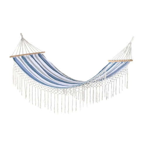 [S3042447] Hammock DKD Home Decor Stripes Blue White (200 x 100 x 5 cm)