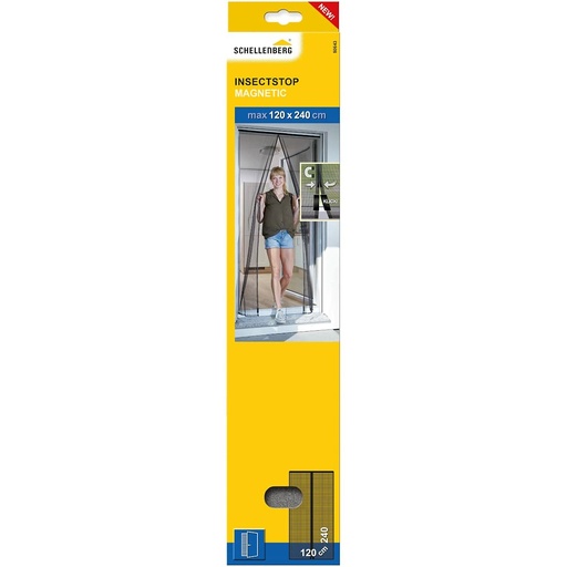 [S7904569] Anti-Mosquito Curtain Schellenberg Doors Magnetic Fibreglass Anthracite (120 x 240 cm)