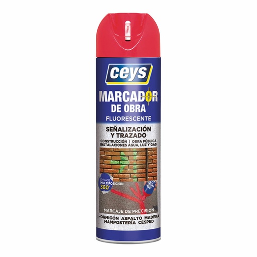 [S7914131] Spray paint Ceys Red 500 ml Fluorescent
