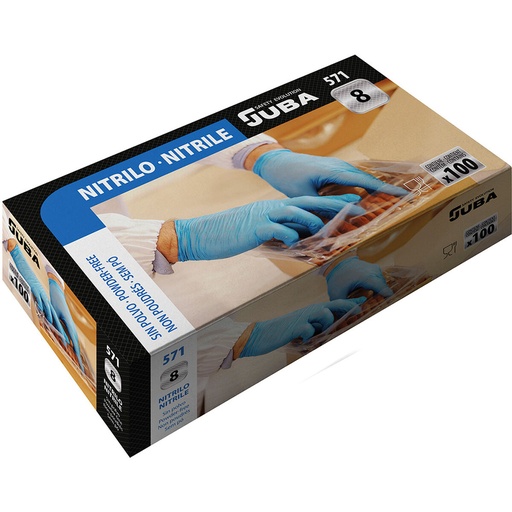 [S7919030] Disposable Gloves JUBA Blue Powder-free Box (100 Units)