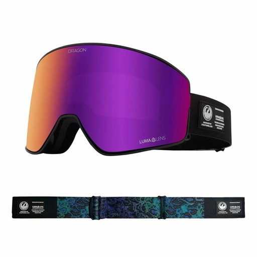 [S6482381] Ski Goggles Snowboard Dragon Alliance Pxv2 Lumalens Midnight Black