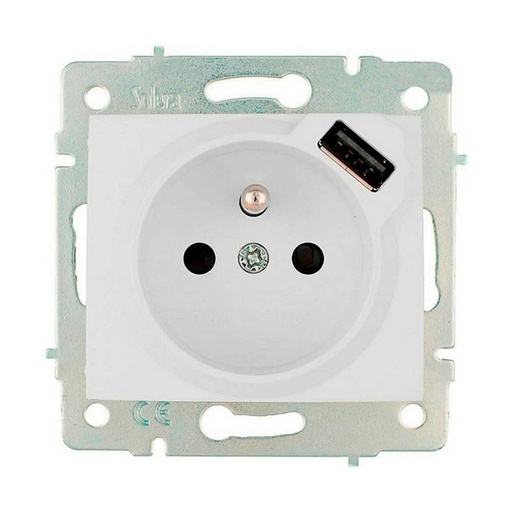 [S7906916] Plug socket Solera erp60fusb European Bipolar White 16 A Embedded, built-in