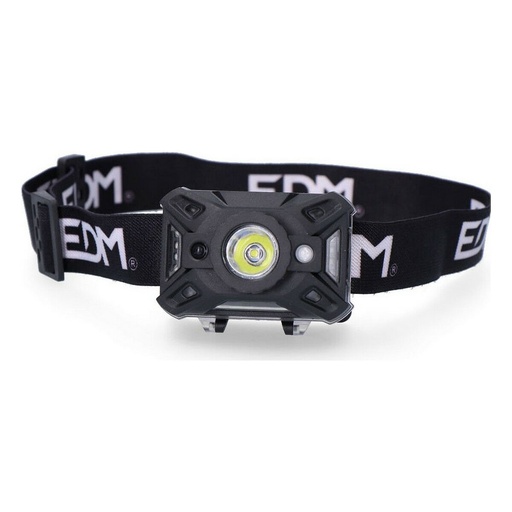 [S7913098] LED Head Torch EDM 36129 Cob 5 W 200 Lm Light sensor 7 Functions (3 Units)