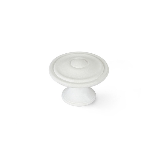 [S7912557] Doorknob Rei 3110 White Metal Ø 35 x 26 mm 4 Pieces