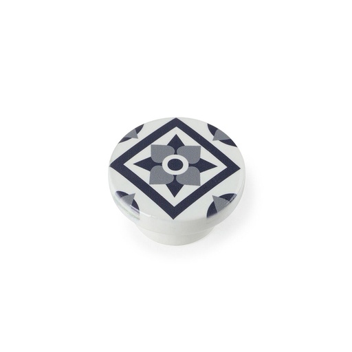 [S7912545] Doorknob Rei e244 Grey beech wood Ø 40 x 22 mm 4 Pieces