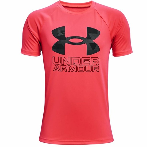 [S6483928] Children’s Short Sleeve T-Shirt Under Armour Tech Hybrid Red
