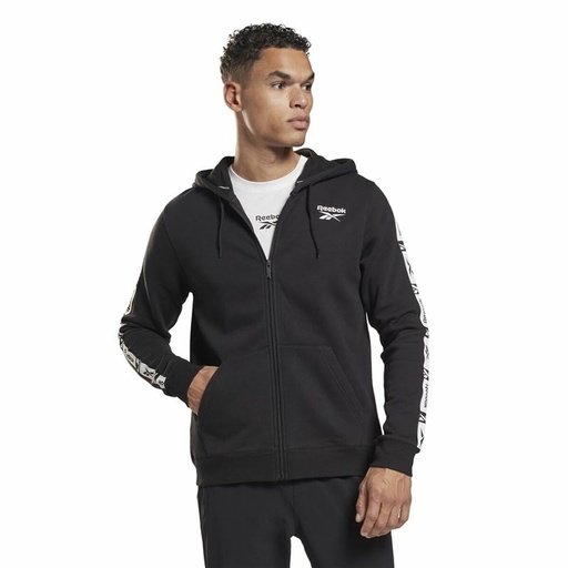 [S6483603] Men's Sports Jacket Reebok Identity Tape FZ Black