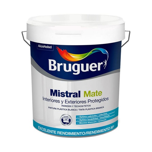 [S7905545] Paint Bruguer mistral 5586674 Black White 4 L