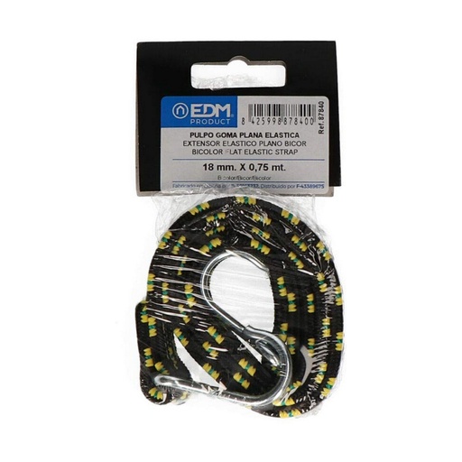 [S7903565] Bungee cord EDM 87840 Bicoloured 75 cm Flat