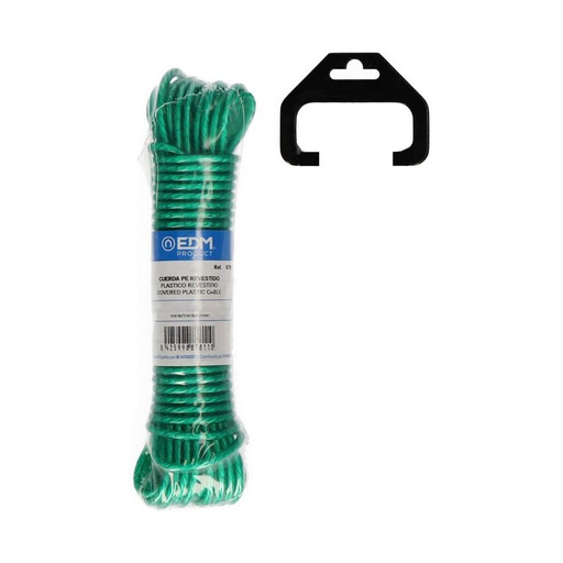 [S7903538] Skein of cable EDM 87813 Green Plastic 3,8 mm x 25 m