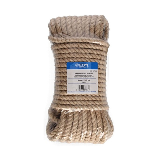 [S7909508] Braided rope EDM 87864 Natural Jute 15 m
