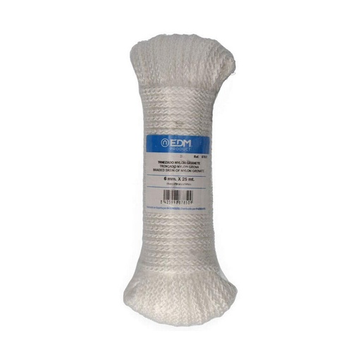 [S7904327] Braided rope EDM 87850 White Nylon 25 m