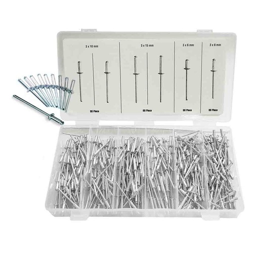 [S7916091] Set Bensontools Rivets 320 Pieces
