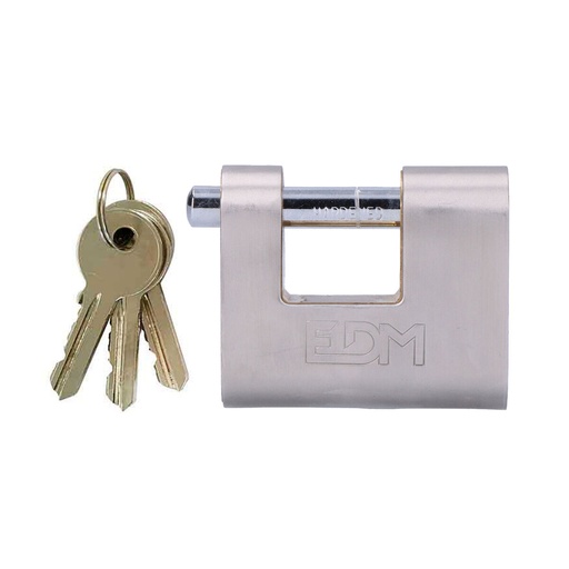 [S7901479] Key padlock EDM 85239 Brass Safety