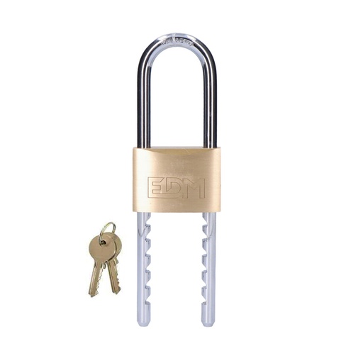 [S7901477] Key padlock EDM 85232 Brass Adjustable