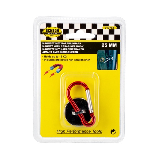 [S7902062] Snap hook Bensontools Red Magnet Steel (2,5 cm)