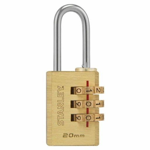 [S7913448] Combination padlock Stanley Brass (2 cm)