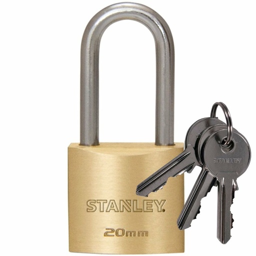 [S7913447] Key padlock Stanley Brass Bow (2 cm)